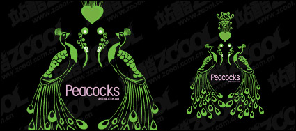 Vector peacock green material