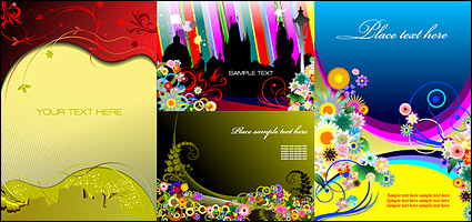 the trend pattern flowers vector illustration material