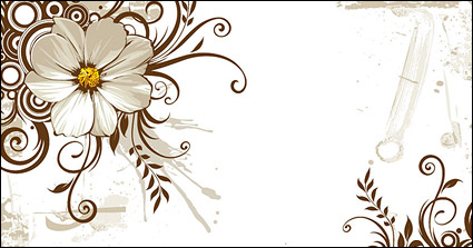 Wild chrysanthemum and fashion pattern vector mat