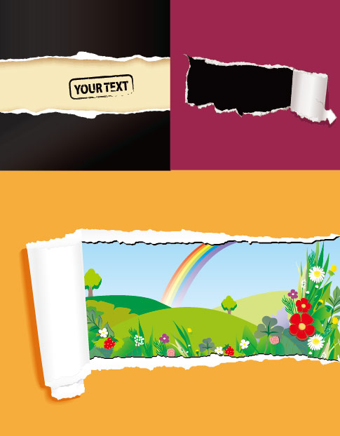 Torn paper vector