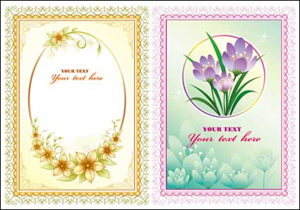 Beautiful vector flower lace material