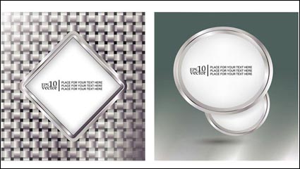 Metallic frame vector material -2