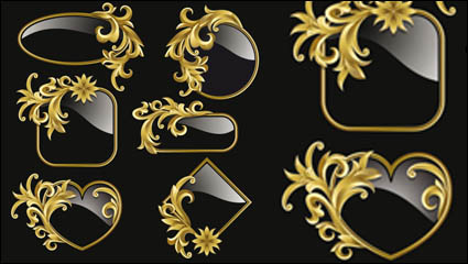 Glass texture of the lace pattern - vector