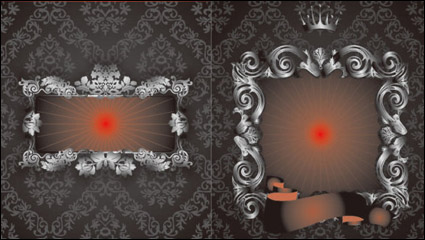 European badge border - vector