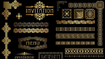 Gold gorgeous classic lace vector -1