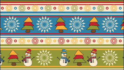 Cartoon Christmas pattern background 05 - vector material