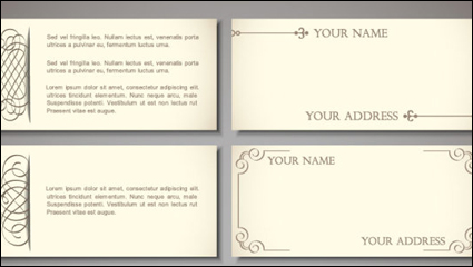 Exquisite pattern edge business card template 01 - vector material