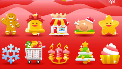 Christmas holiday material 01 - vector material