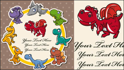 Cartoon animals illustrator 02 - vector material