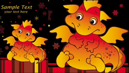 Cartoon the Pterosaur image 01 - vector material