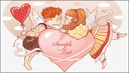 Cartoon Couple 02 - vector material