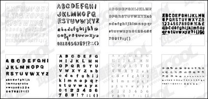 9 in particular the English alphabet vector material